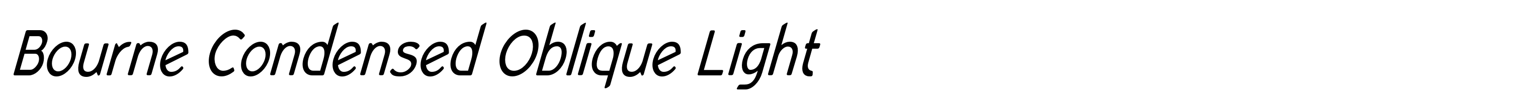 Bourne Condensed Oblique Light
